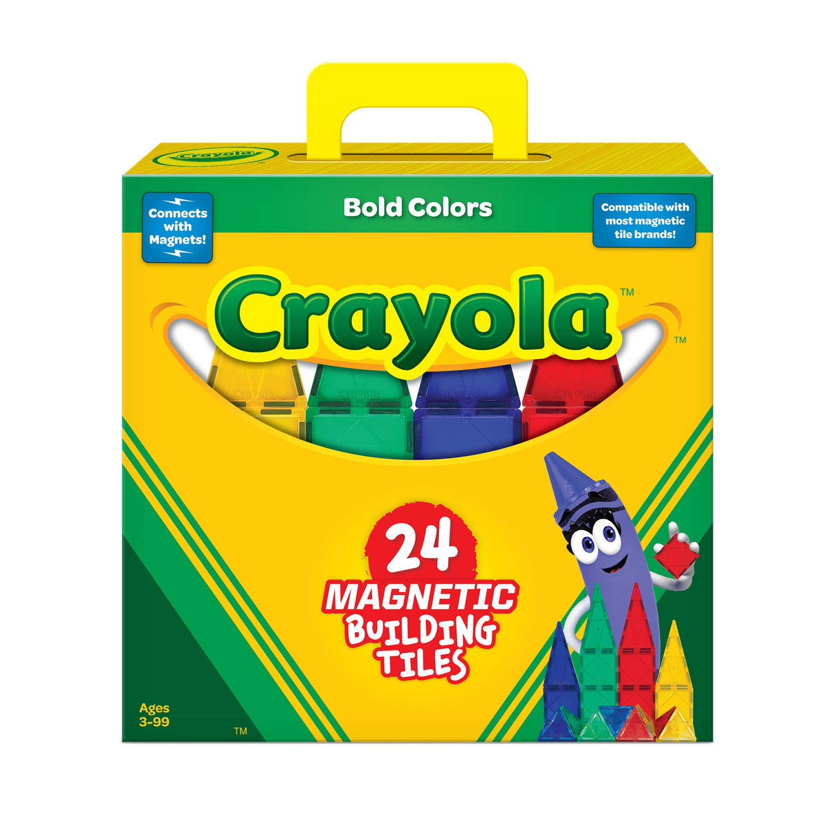 Crayola Bold Magnetic Tiles 24-Piece Set