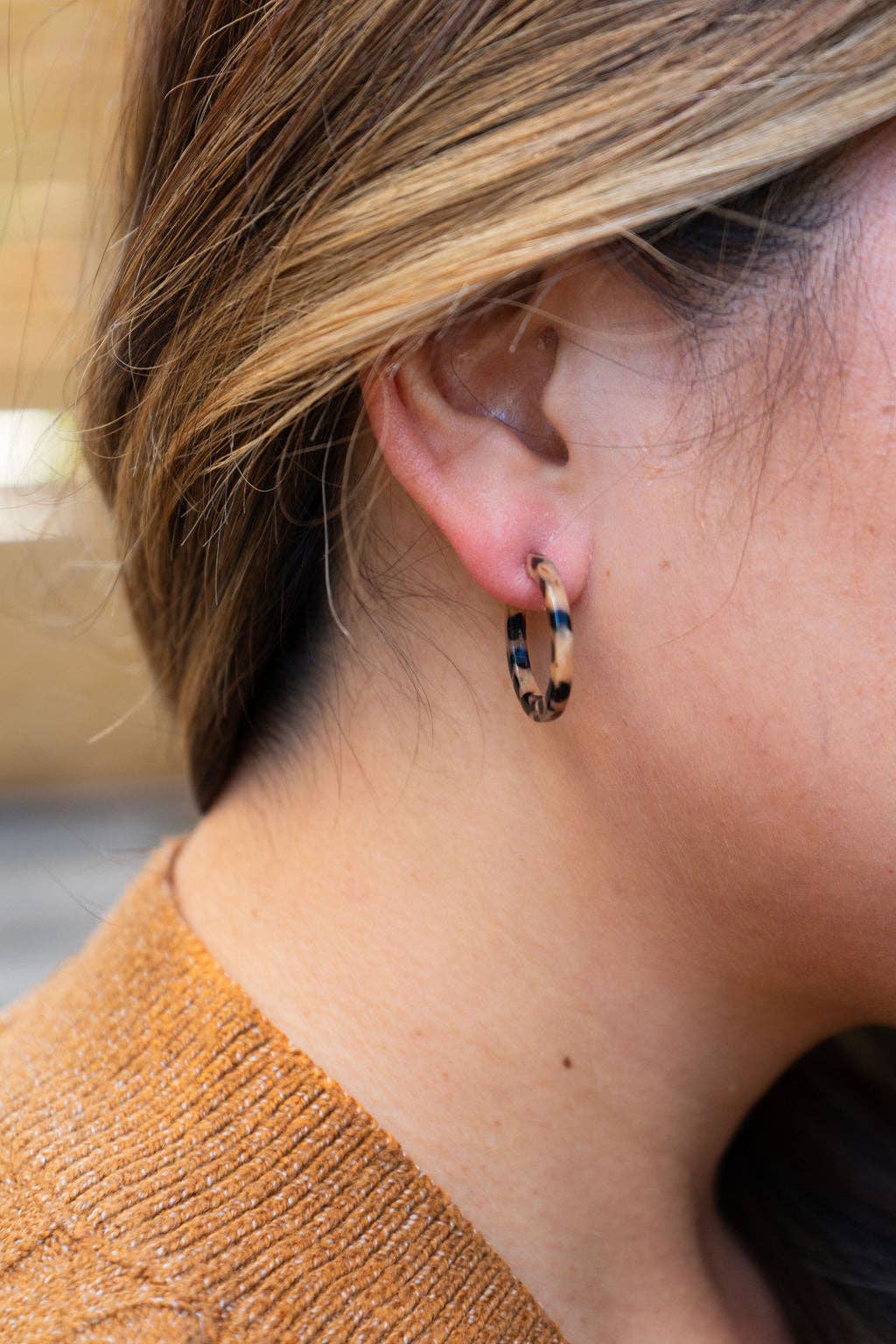 Cam Mini Hoops - Cheetah // Gifts, Jewelry, Earrings, Leopard