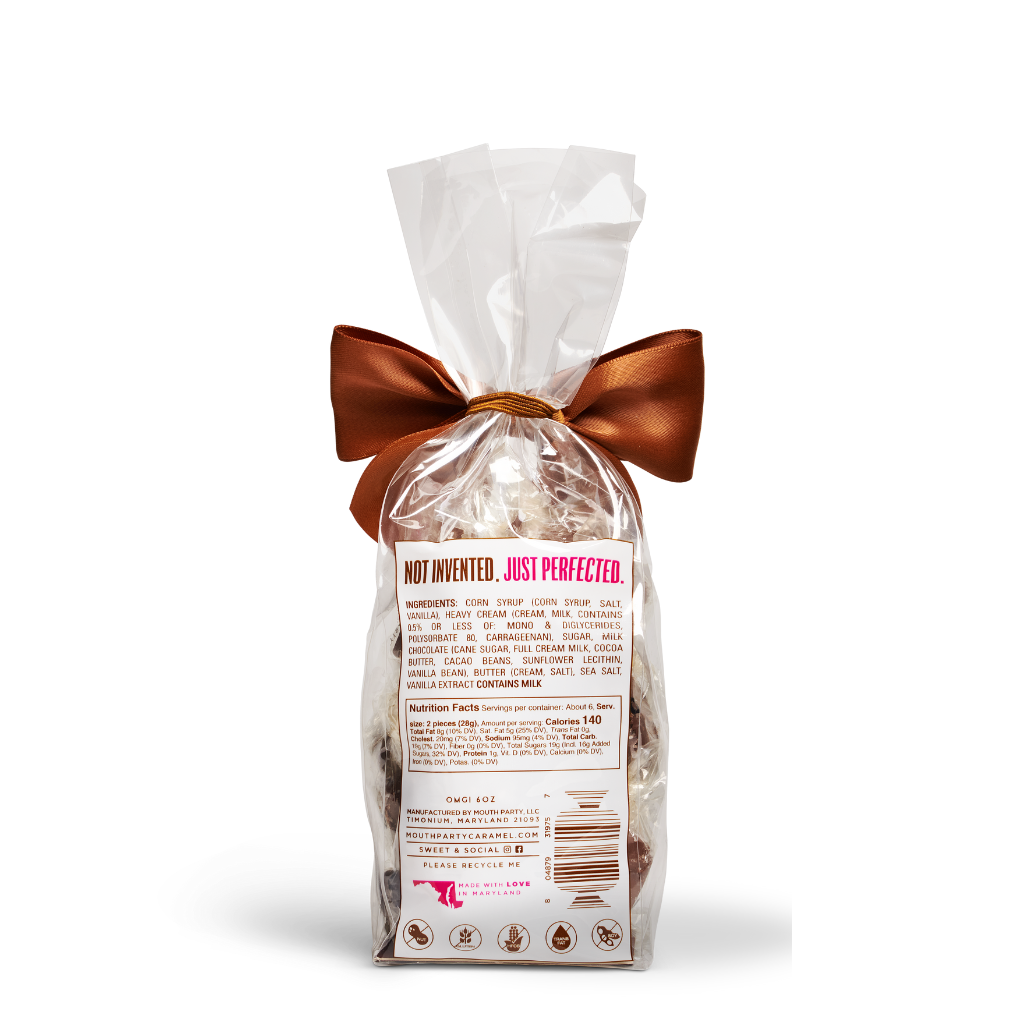 OMG! caramel 6oz gift bag