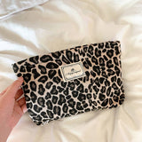 Leopard Print Makeup Bag Travel Toiletry Pouch