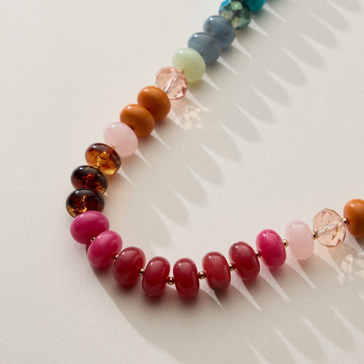 Mixed Bead Short Necklace | Adjustable Length