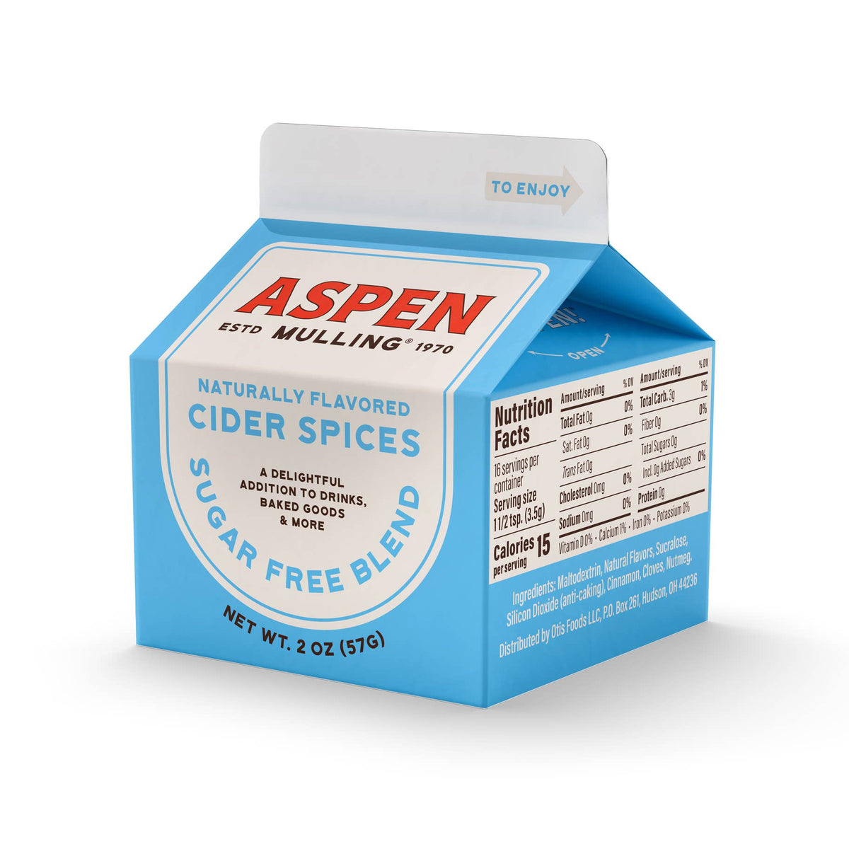 Aspen Mulling Spices - Sugar Free - 2.0oz Carton