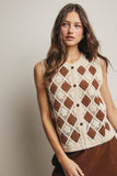 Crochet Diamond Pattern Vest