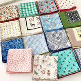 Multi-Use Retro Floral & Animal Print Square Bandana