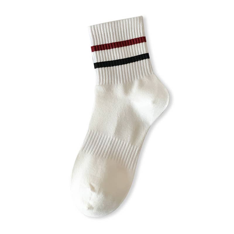 Sporty Preppy Versatile Striped Socks