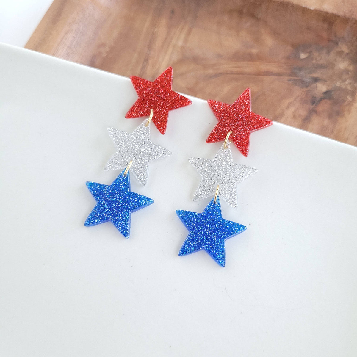 Star Spangled Dangles - Sparkle // 4th of July Earrings