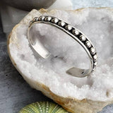 Sterling Beaded Cuﬀ