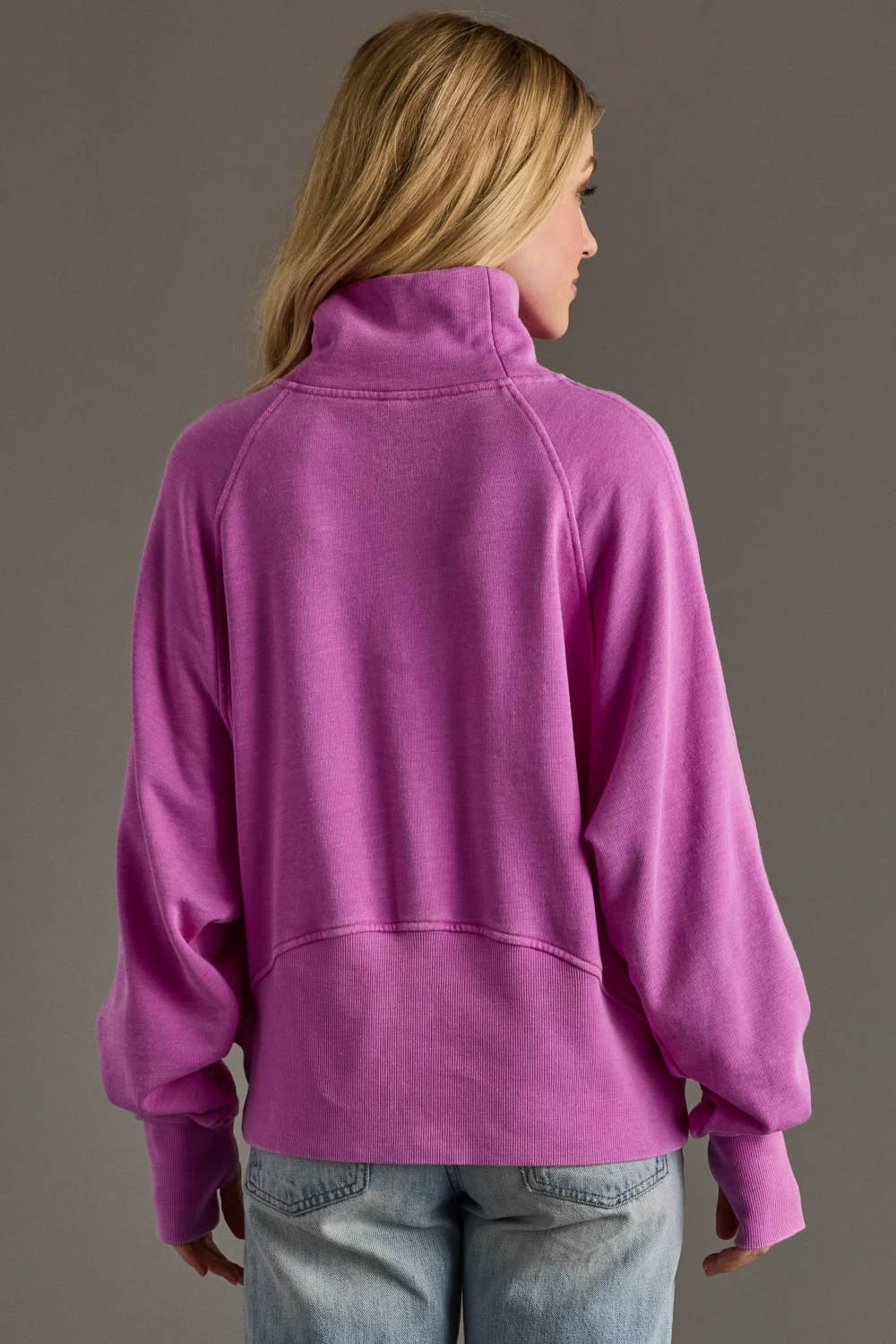 Purple Quarter Zip Sweatshirt