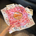 Pink Western Cowgirl Horseshoe Square Scarf Bandana