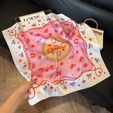 Pink Western Cowgirl Horseshoe Square Scarf Bandana
