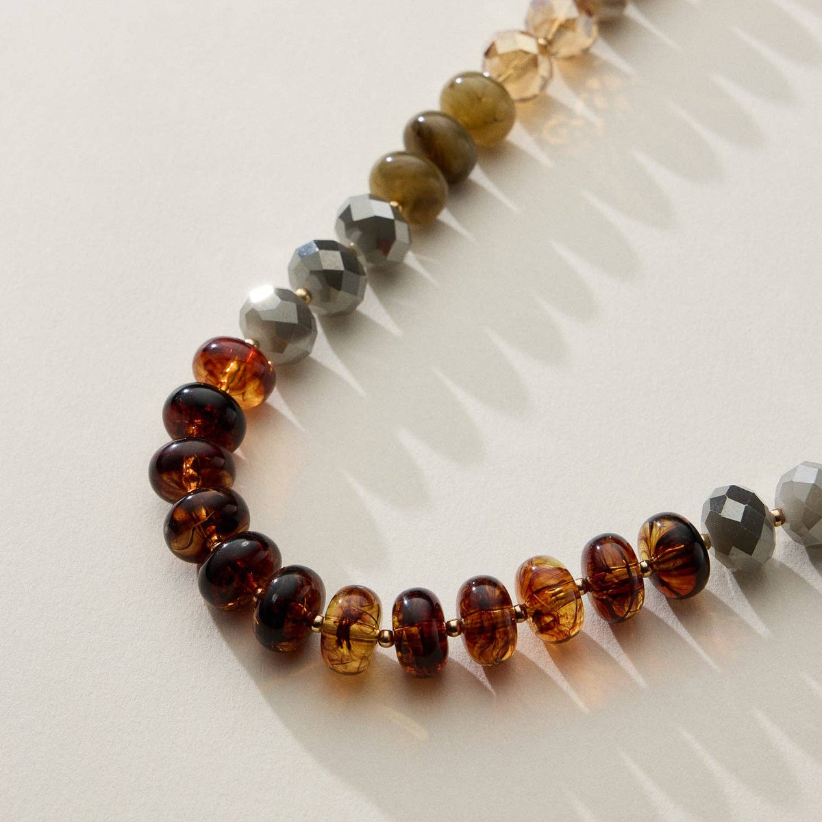 Mixed Bead Short Necklace | Adjustable Length