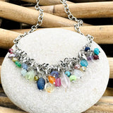 Sterling Silver & Gemstone Waterfall Necklace