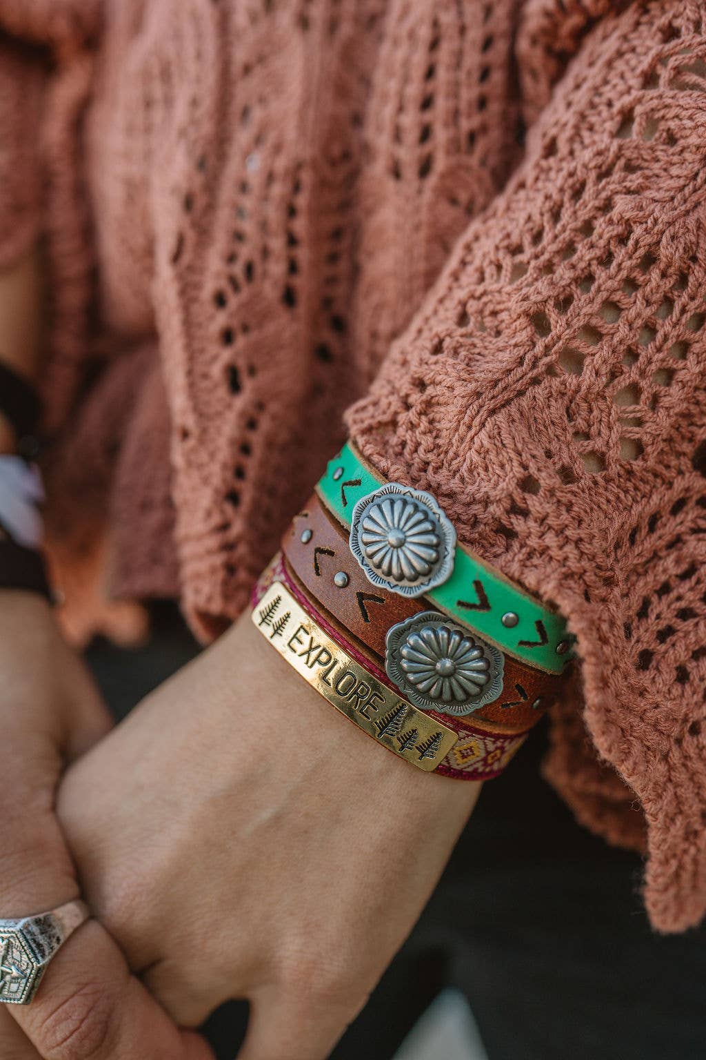 Thin Concho Bracelet