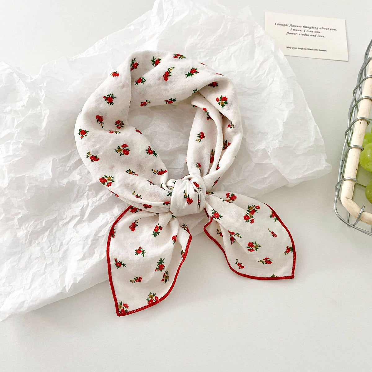 Multi-Use Retro Floral & Animal Print Square Bandana