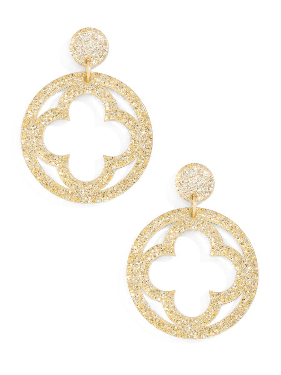 Zenzii Open Clover Drop Earring