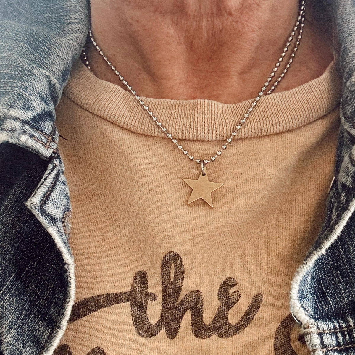Brass Star Necklace 