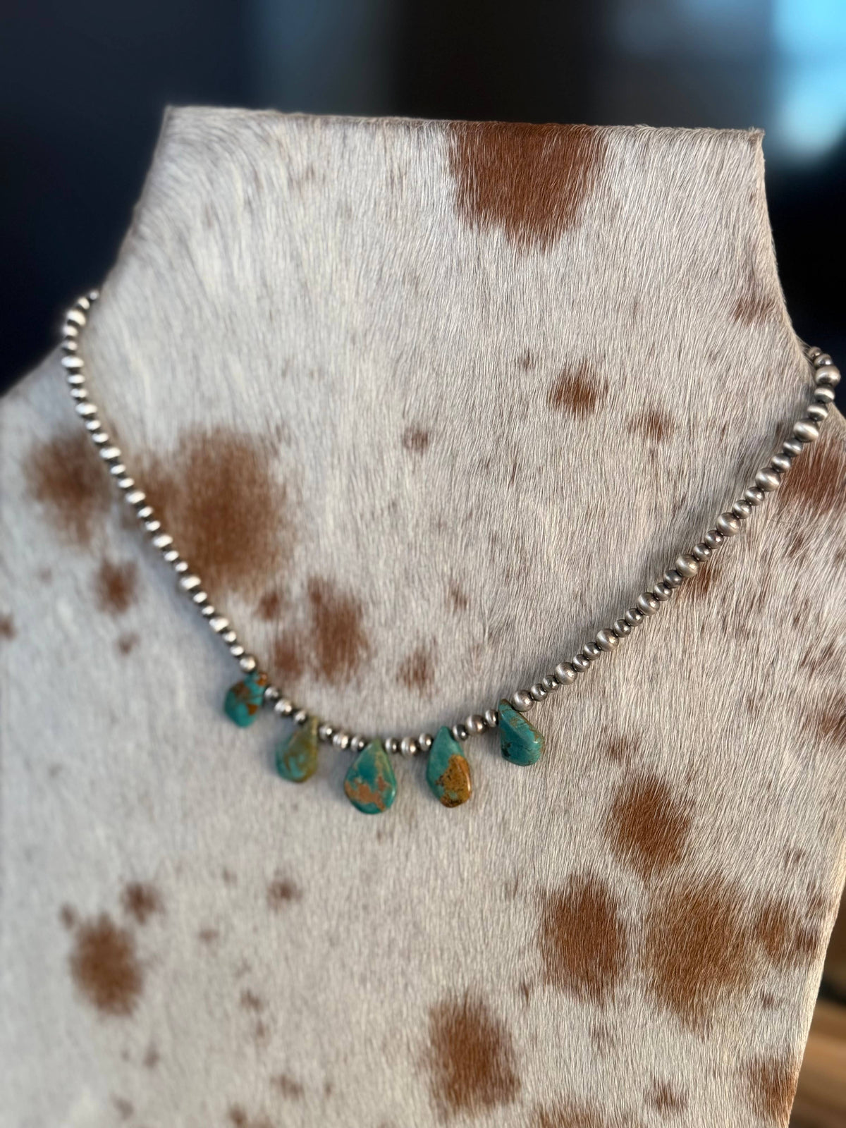 #059 Turquoise Tear Drop Necklace 