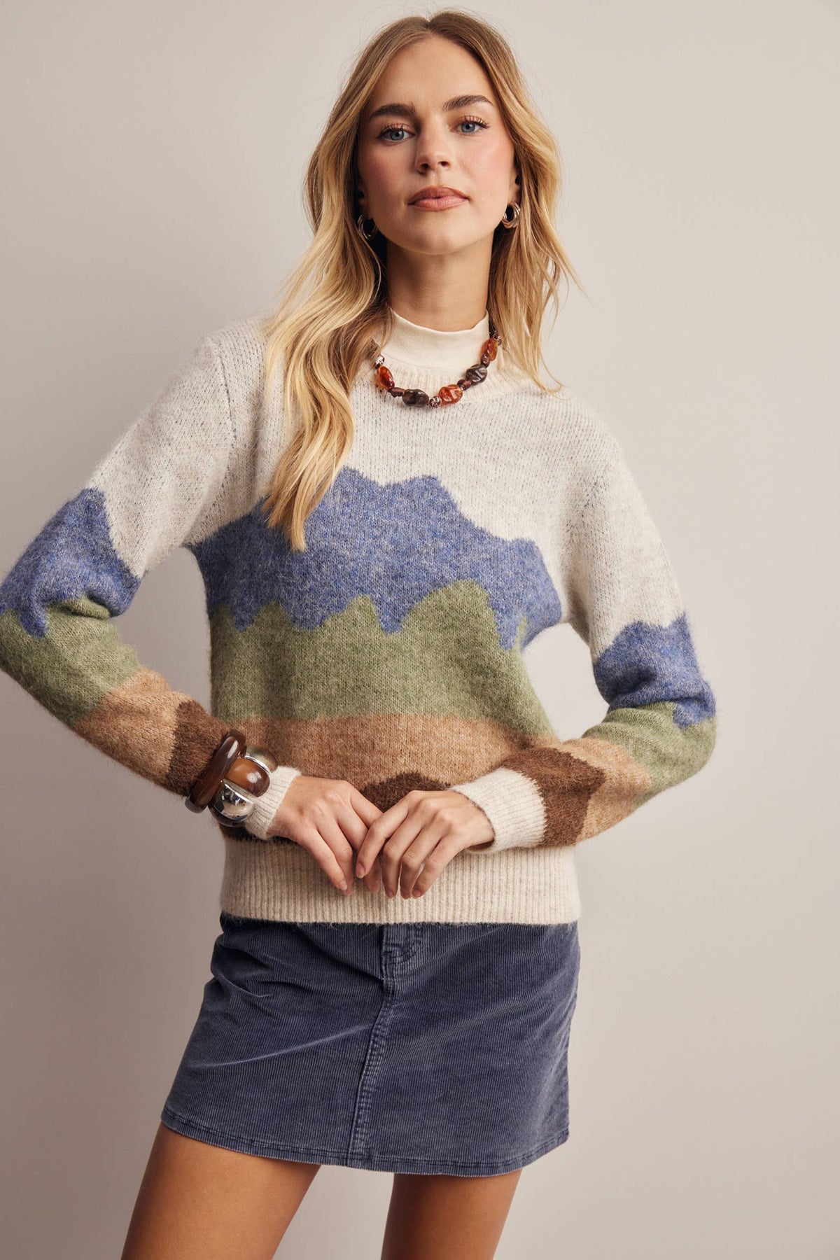 Abstract Landscape Knit Sweater