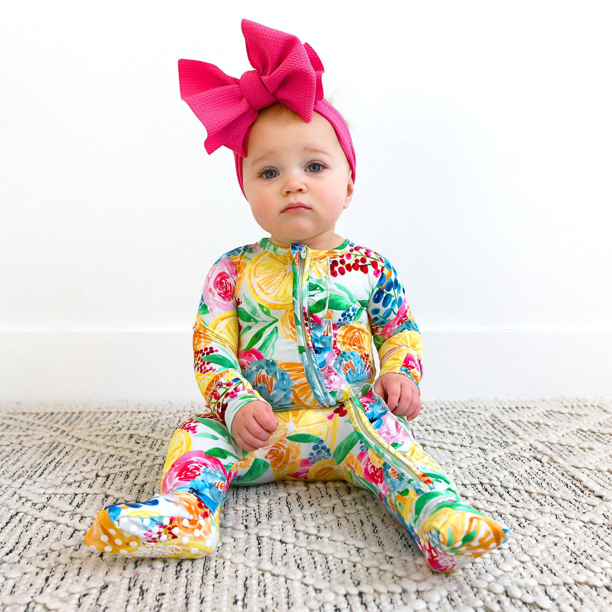 Lillyana RUFFLE ZIP Bamboo Baby Sleepies Little Outfit