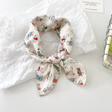Multi-Use Retro Floral & Animal Print Square Bandana