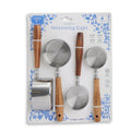 4pc Classic Acacia Handle Measuring Cups