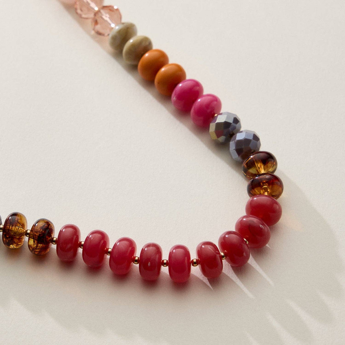 Mixed Bead Short Necklace | Adjustable Length