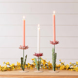 Candle Holder - Handcrafted Pink Floral (Set Of 03)