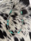 4mm Sterling Silver 4mm Saucer w/ Genuine Turquoise 