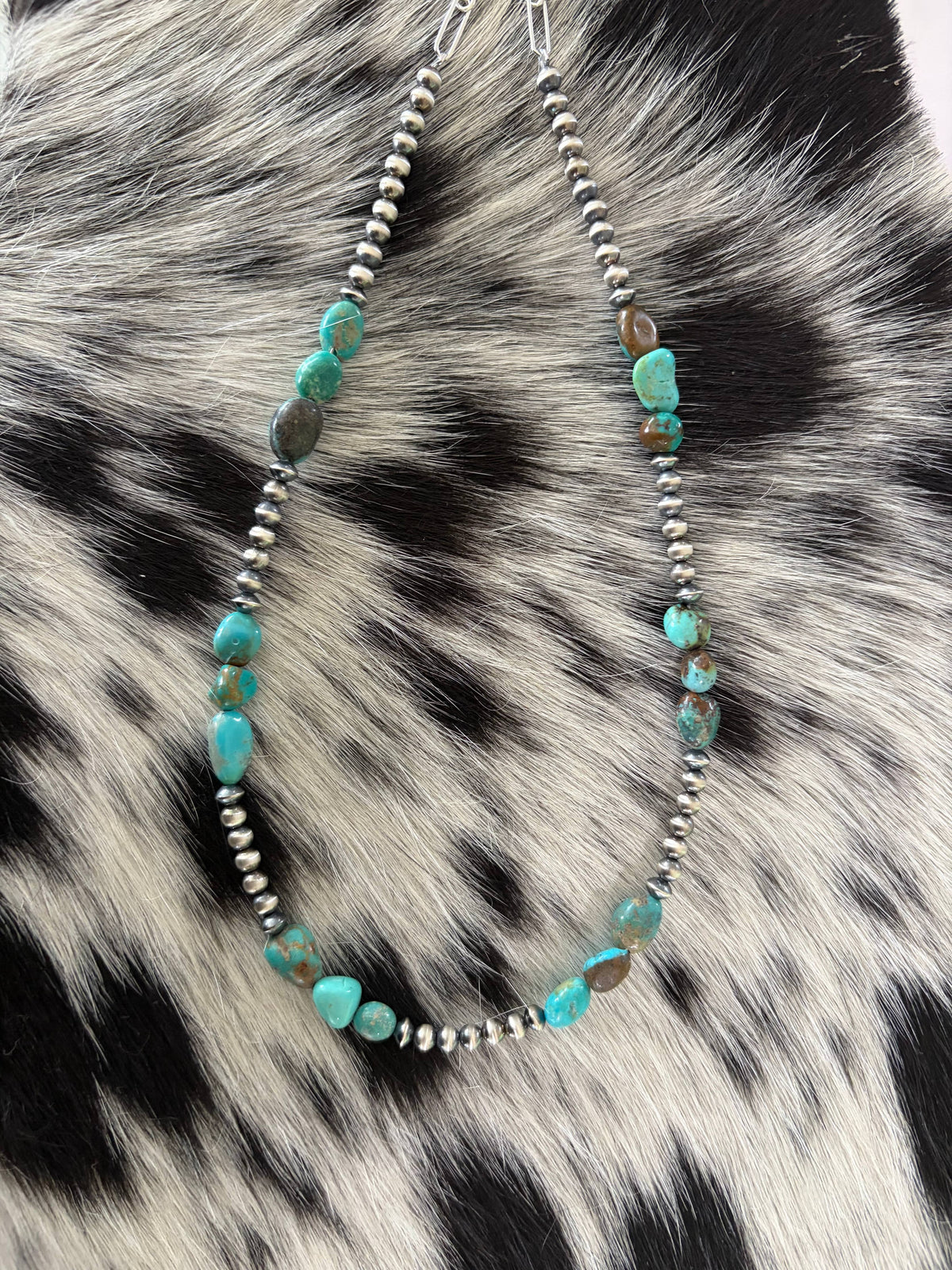 4mm Sterling Silver 4mm Saucer w/ Genuine Turquoise 