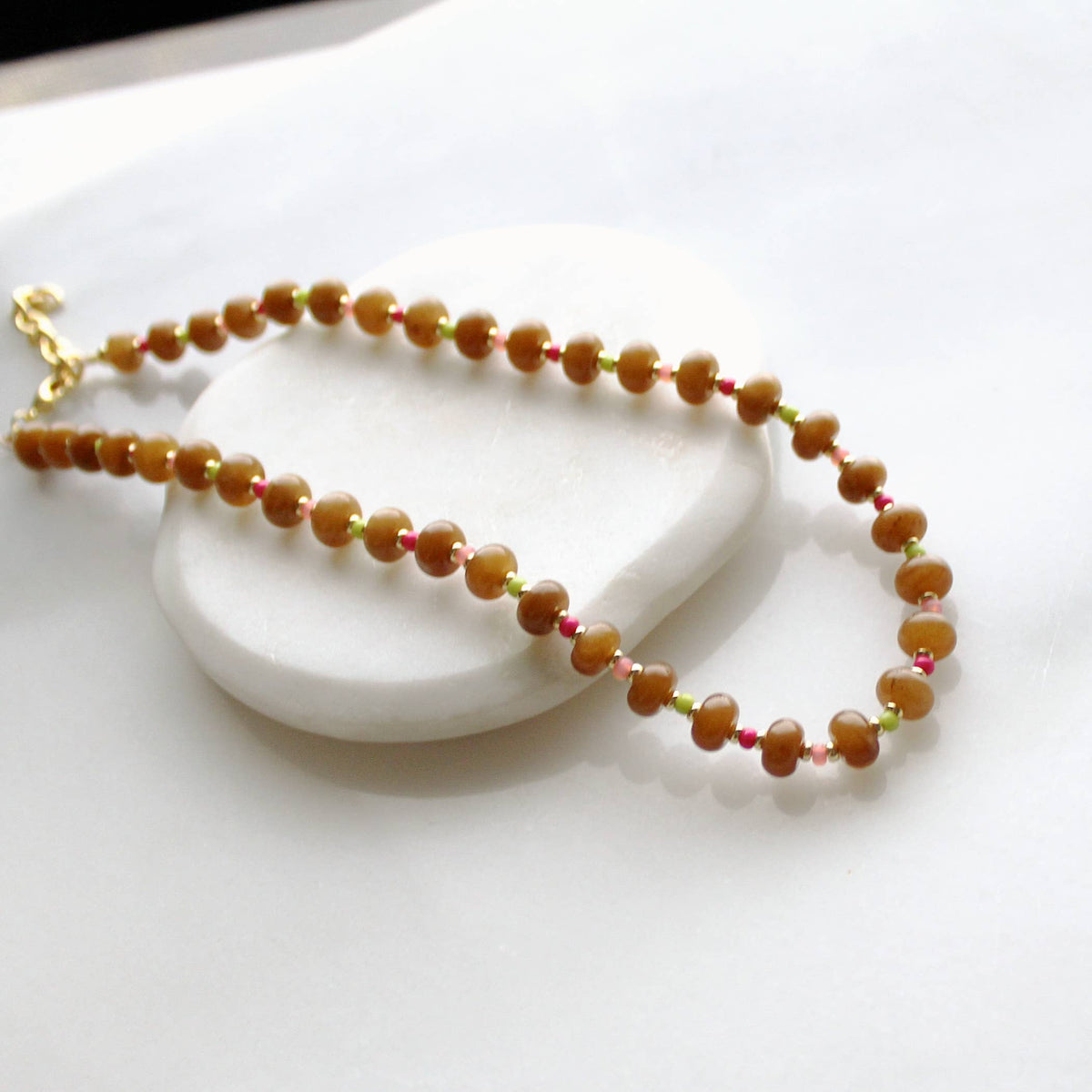 Saddle Stone Candy Necklace
