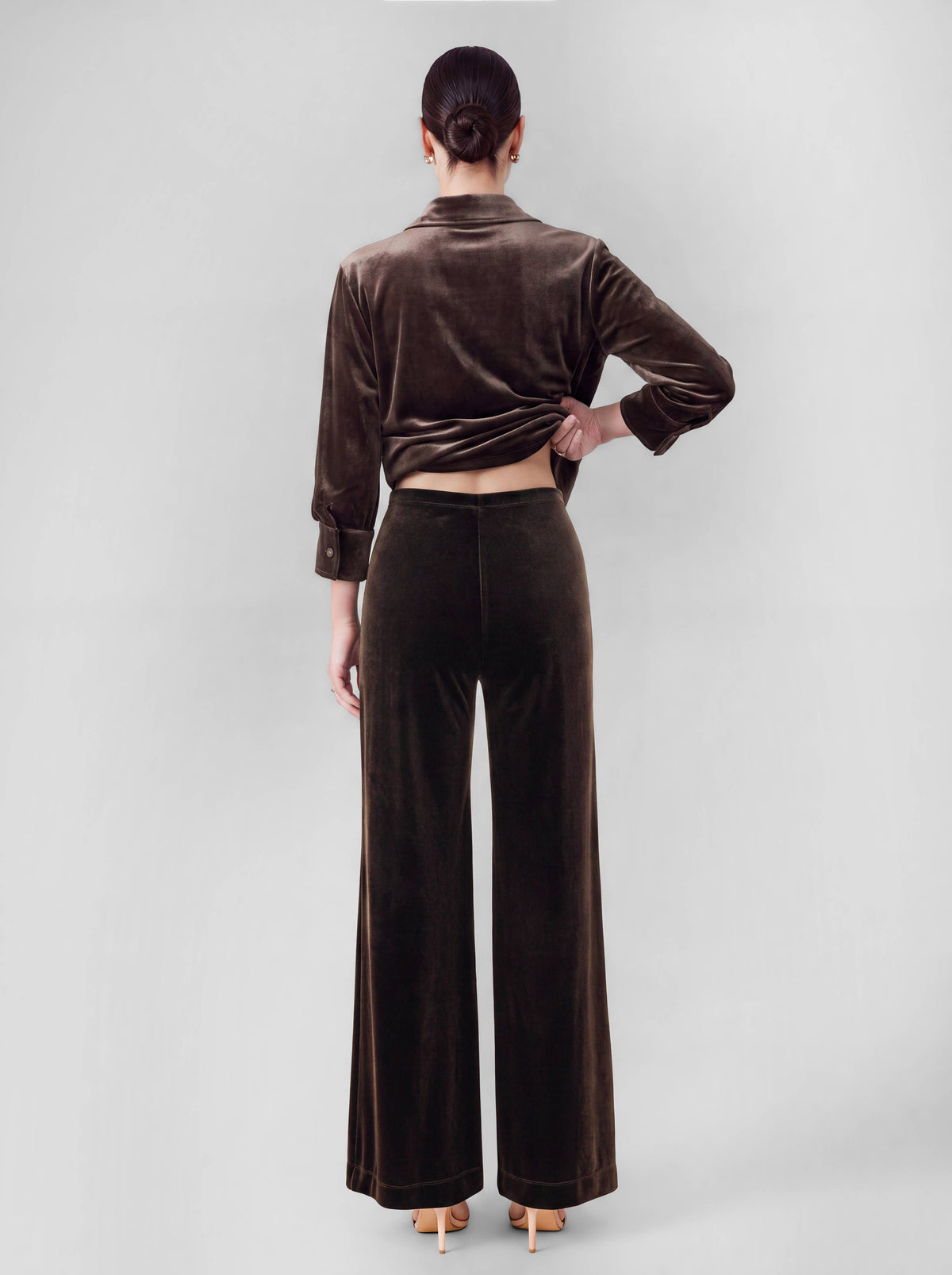 Velvet High Rise Wide Leg Pants