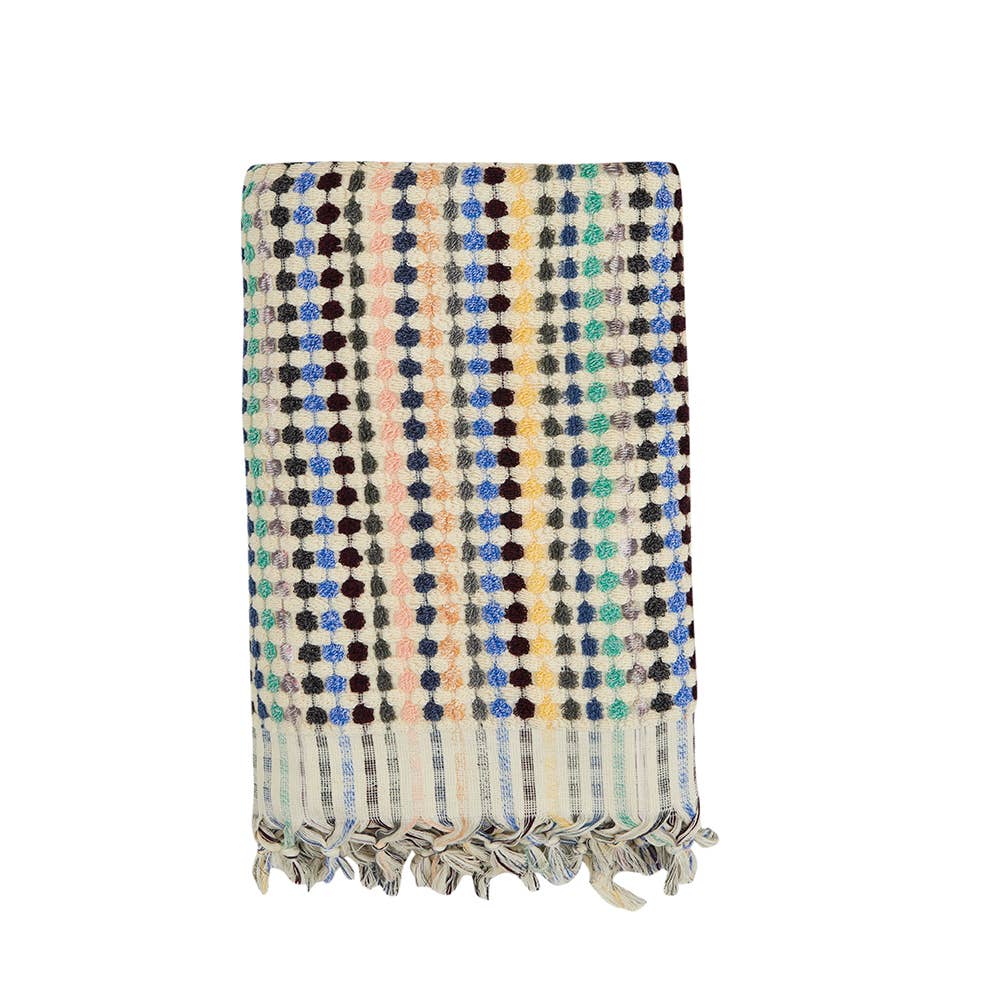 Pompom Bubble Handloom Bath Turkish Towels Farmhouse Decor