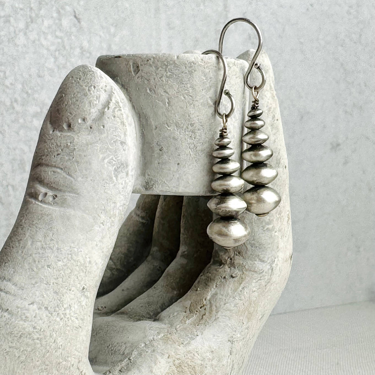 Sterling Silver Cairn Earrings 1.25”