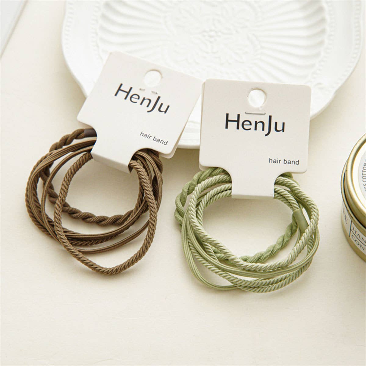 4PCS Braided Elastic Hair Ties Set