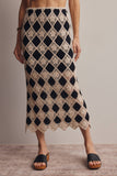 Crochet Diamond Midi Skirt FWSK002