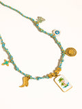 Pêche 18K Gold Non-Tarnish Vintage Charm Rope Necklace