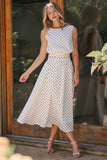 Polka Dot Top and Skirt Set