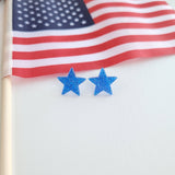 Liberty Star Studs - Blue // 4th of July Earrings