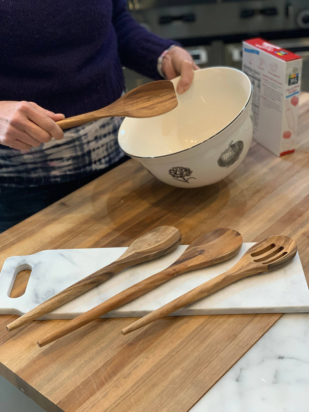 Ironwood Acacia Wood Spoon Utensil for Cooking, 12"