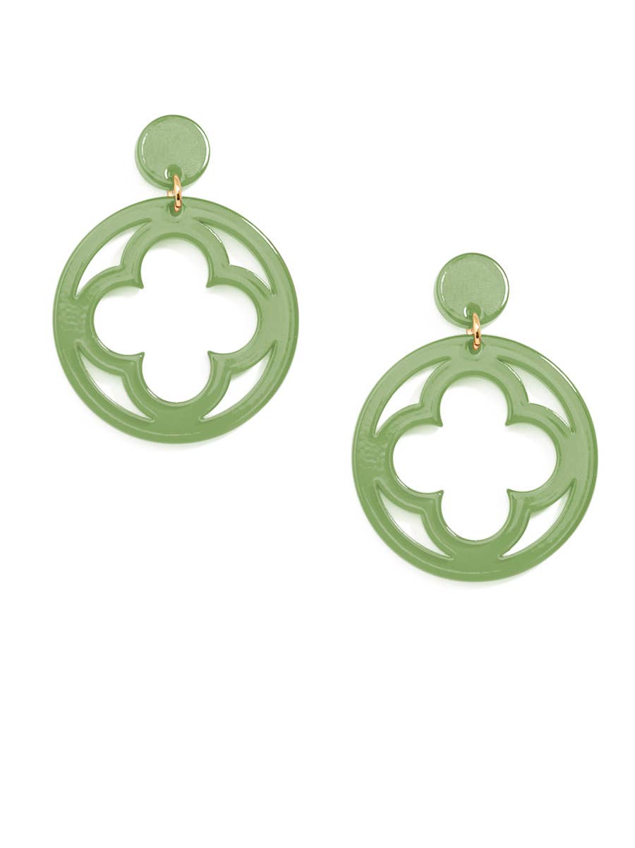 Zenzii Open Clover Drop Earring