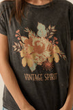 Vintage Spirit Flower Mineral Wash Graphic Tee