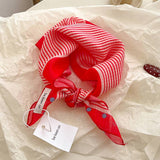 Red Passion Floral Bandana Square scarf