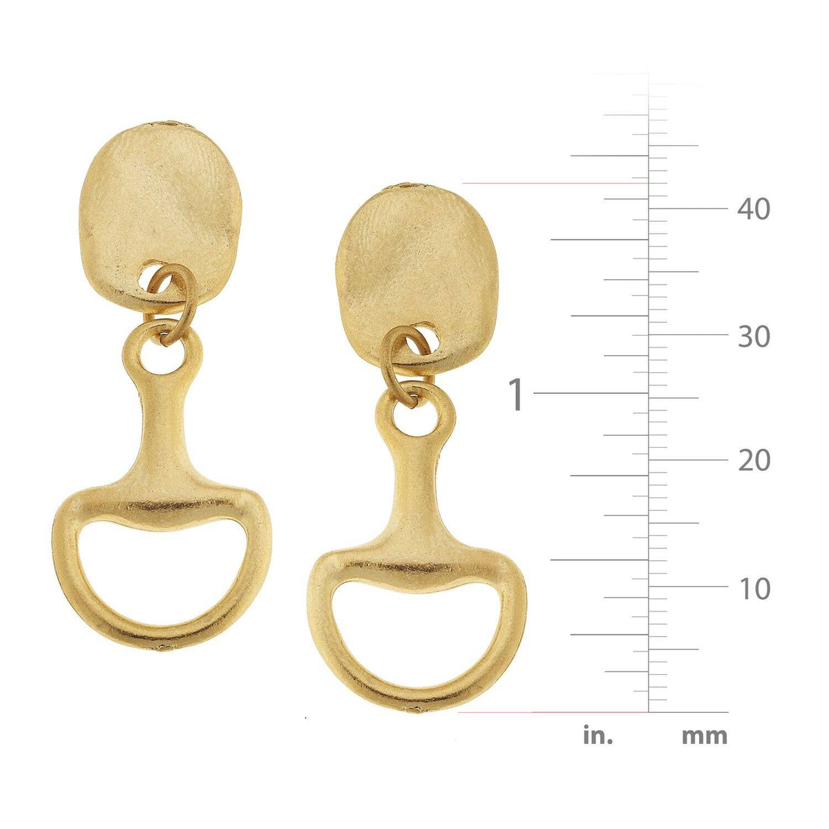 Susan Shaw Gold Horse Bit Earrings
