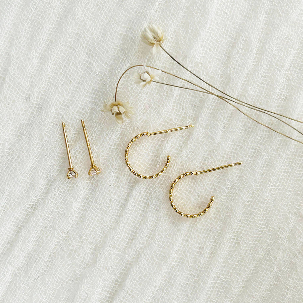 Kara Tozer Dainty Dot Hoop Stacking Set