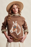 Horse Intarsia Knit Sweater