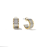 Waterproof Two‑Tone Watch Hoops