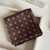 Maillard style Fair Isle pattern square scarf Bandana