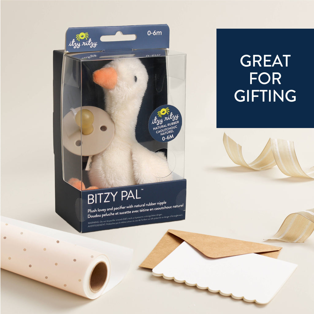 *NEW OPTIONS* Bitzy Pal Natural Rubber Pacifier & Plush