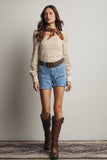 Crochet Square Neck Top