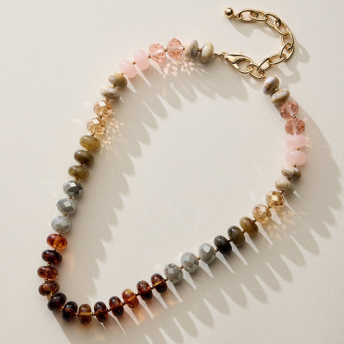 Mixed Bead Short Necklace | Adjustable Length
